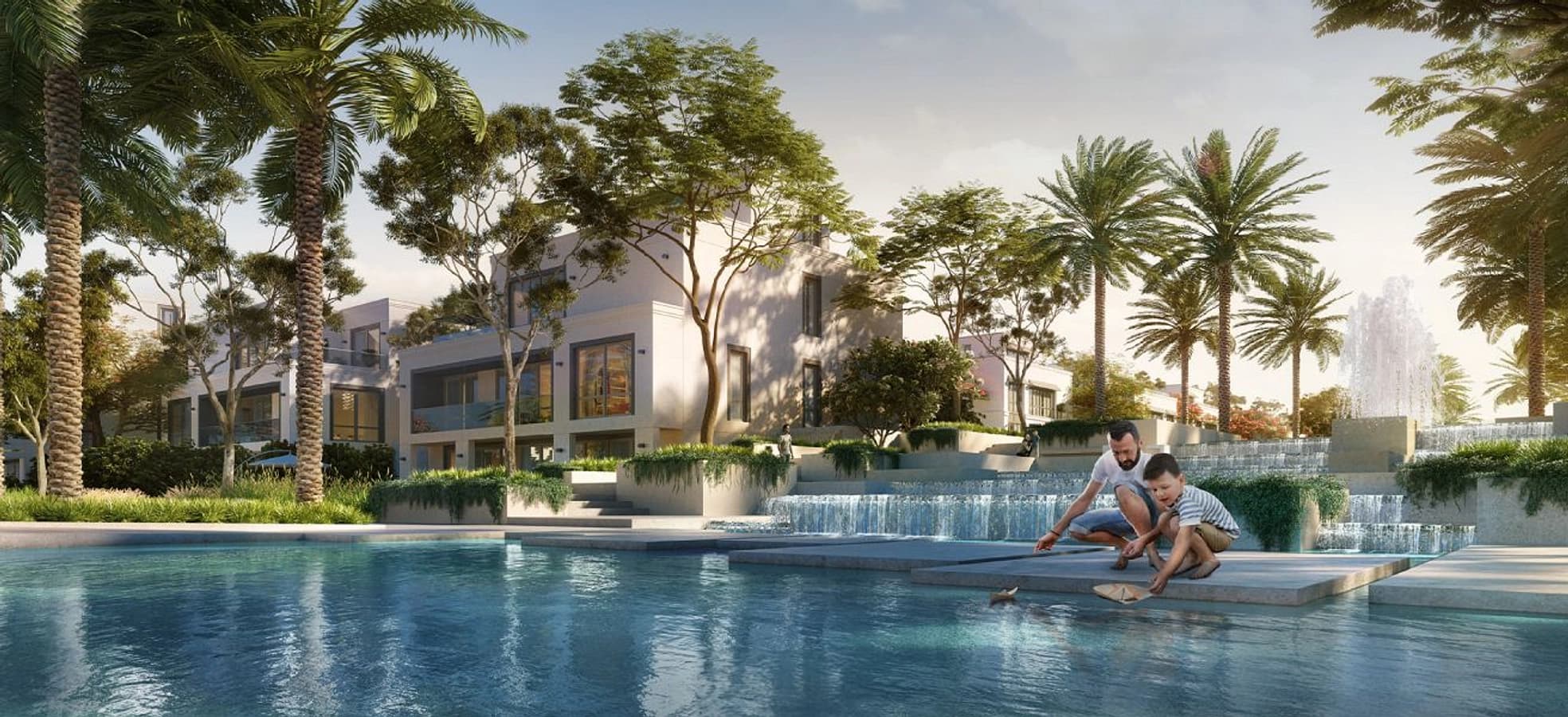 The Oasis lagoon community — Emaar lifestyle render