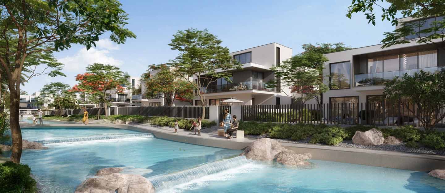 Palmiera at The Oasis — official Emaar waterway villa render