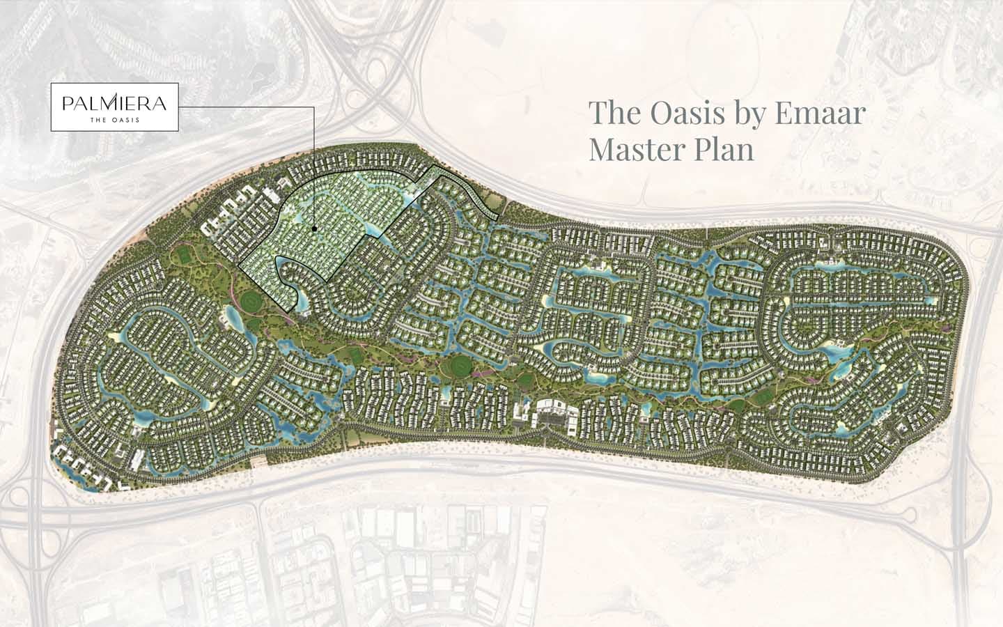 Palmiera official masterplan diagram by Emaar